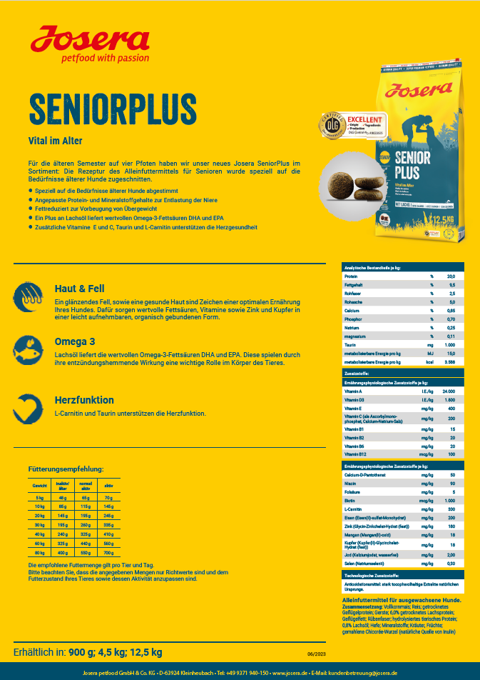 Josera SeniorPlus, 12,5kg