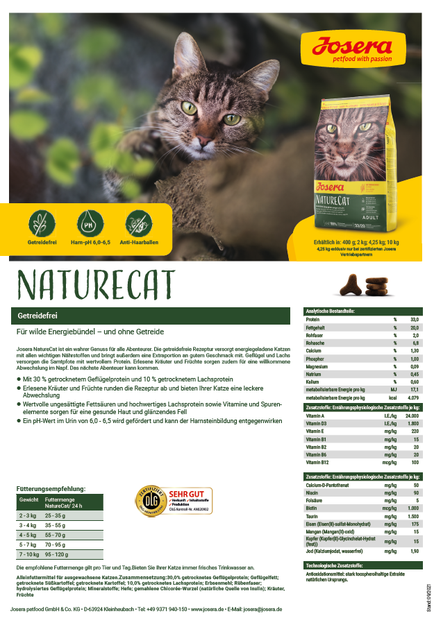 Josera NatureCat, 2kg