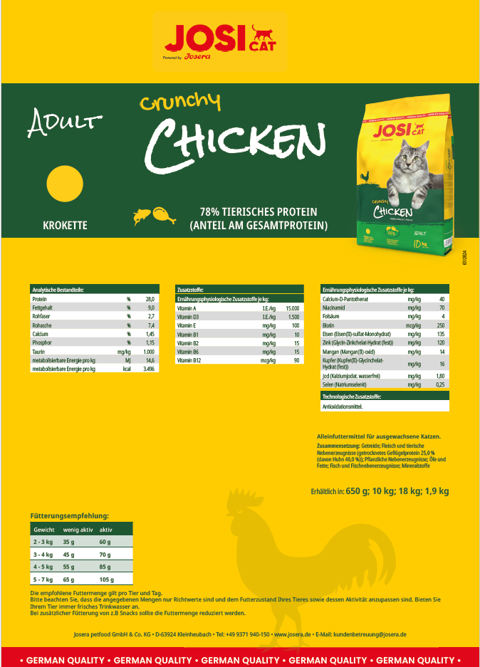 Josera Crunchy Chicken, 10kg 