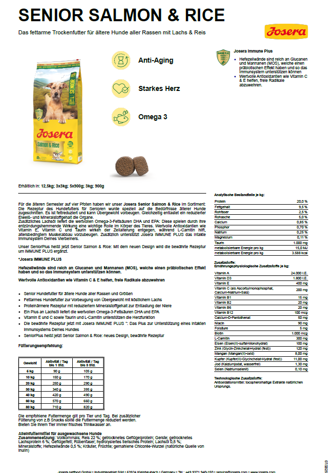 Josera Salmon Rice, 12,5kg