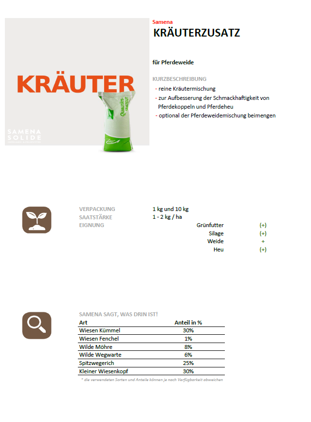 Kräuterzusatz für Pferdeweide, 1kg