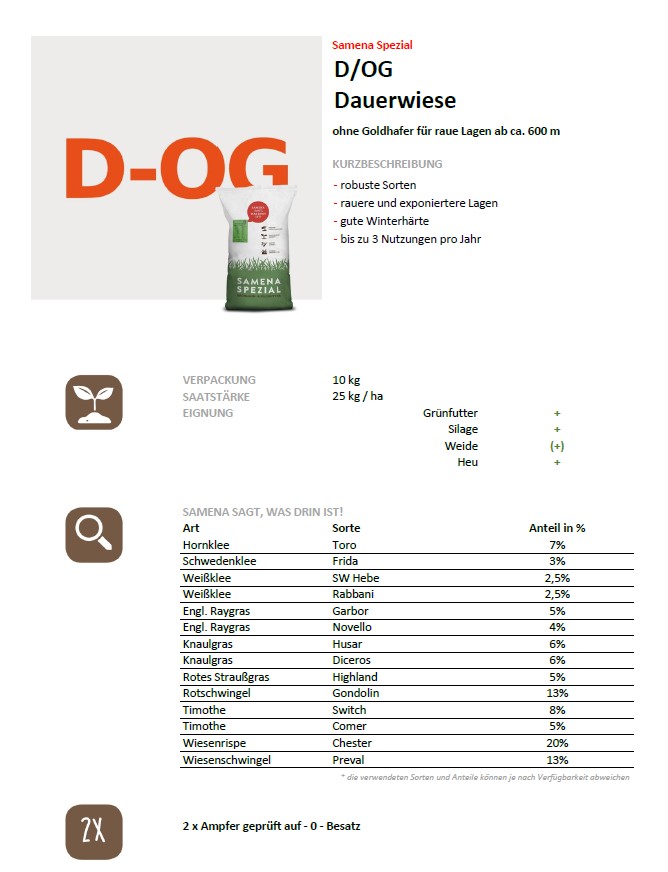 Dauerwiese D/OGfür 4000m2, 10kg