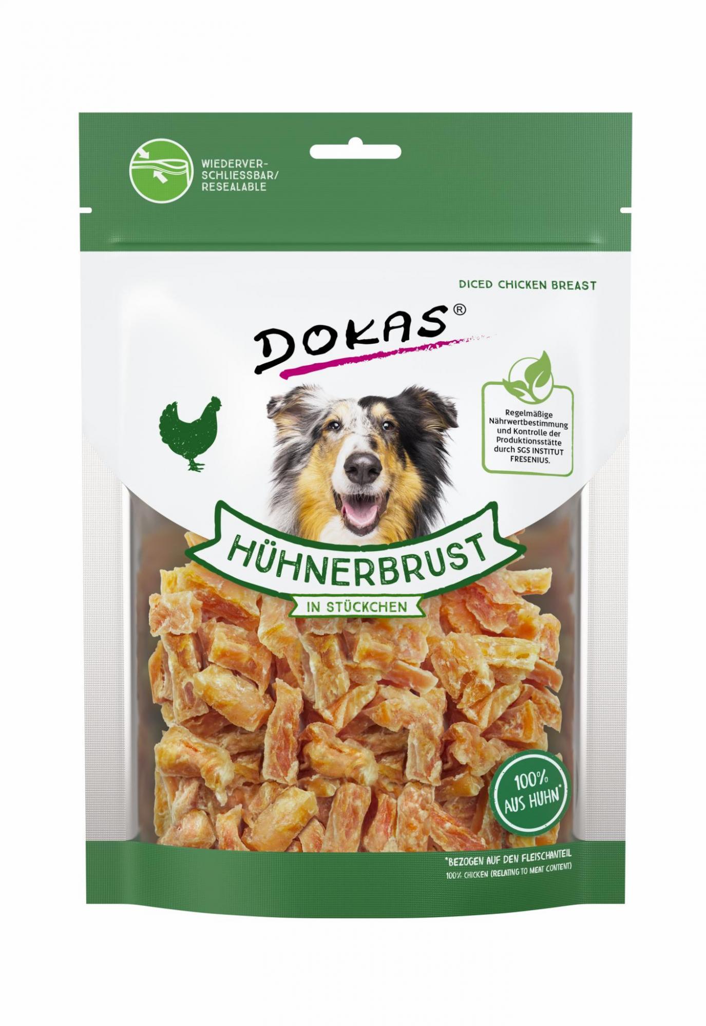Dokas Hühnerbrust in Stückchen, 200g