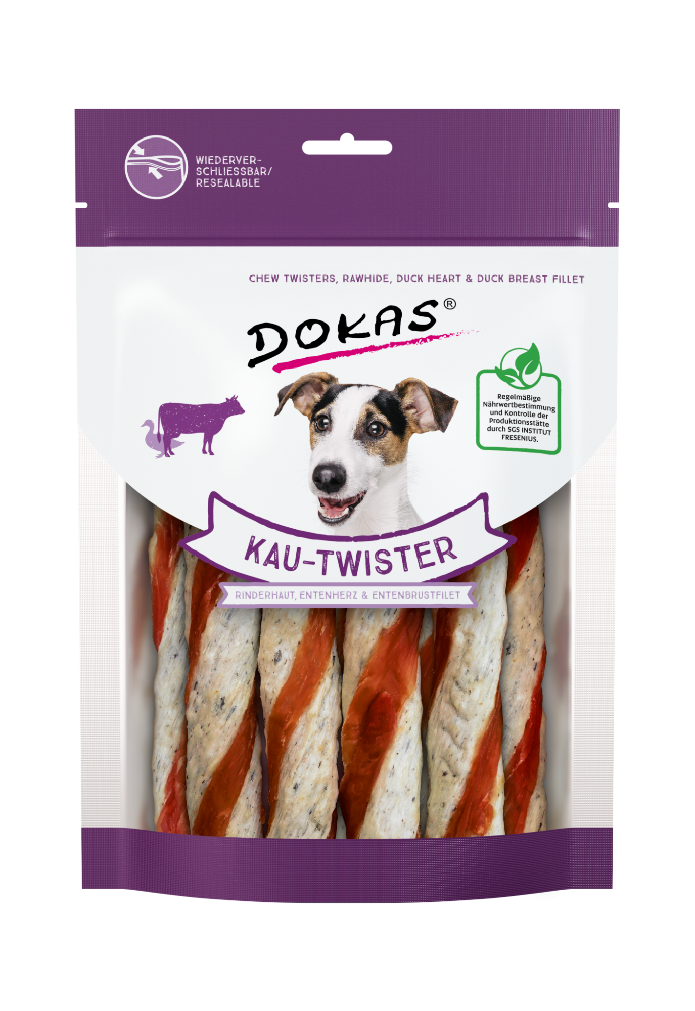 Dokas Kau-Twister Rinderhaut & Ente, 200g